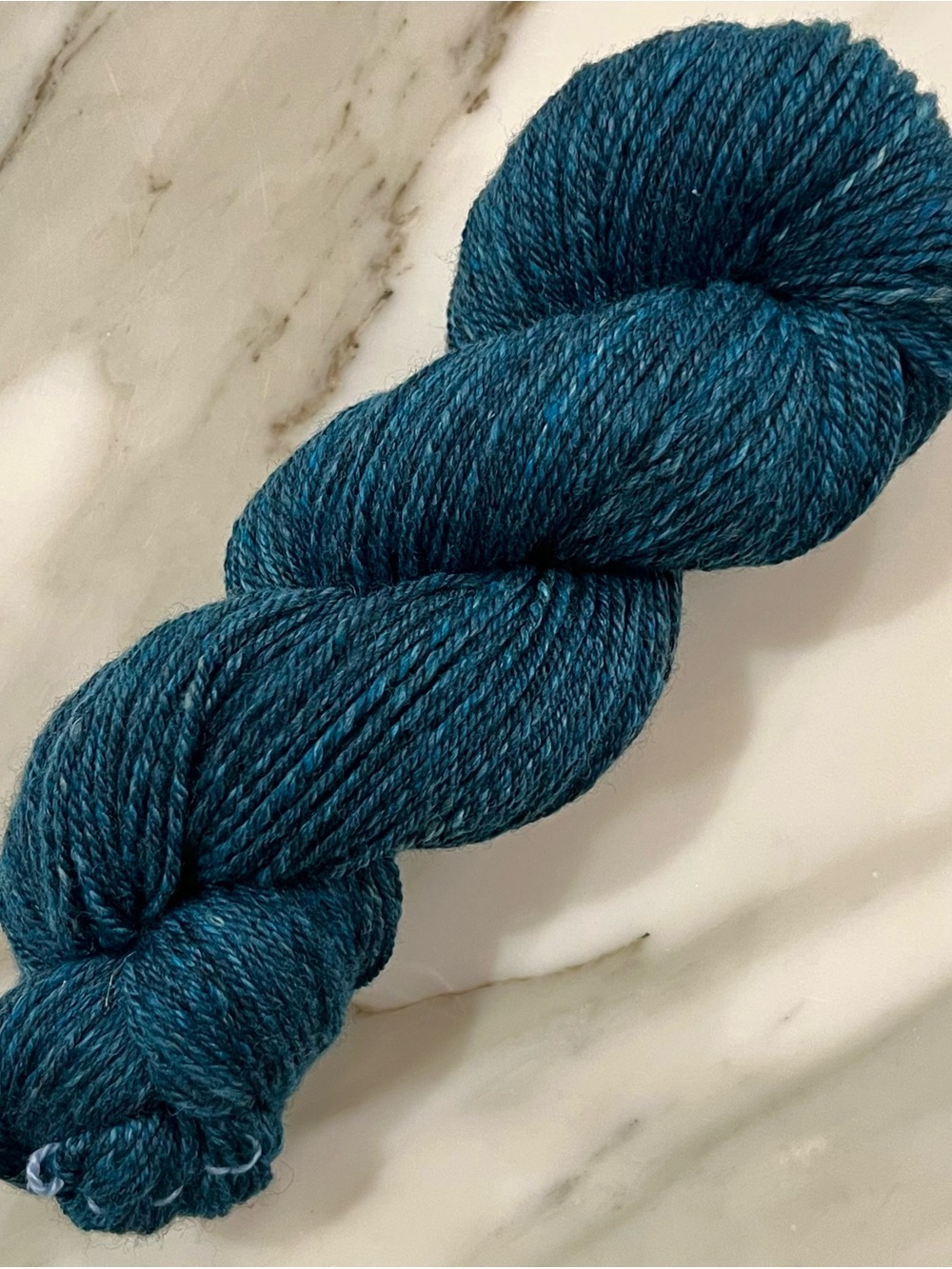 Handspun Merino Wool Worsted Weight Yarn in Midnight